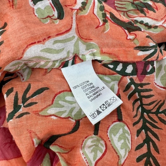 Antik Batik Women's Kalao Floral Long Sleeve Flowy Boho Peasant Blouse Size 40 M - Picture 14 of 16